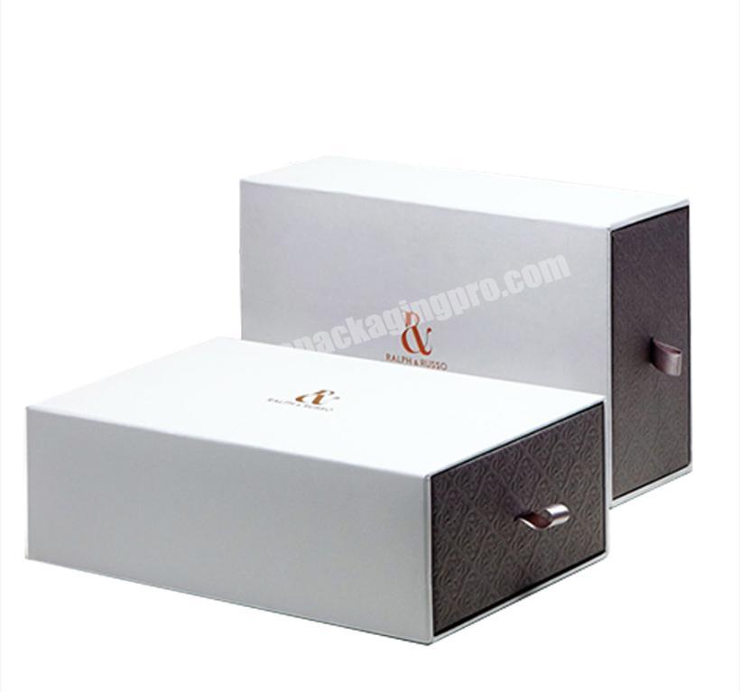 Custom Logo White Rigid Hard Case Cardboard Packaging Lid And Base Rigid Paper Gift Box