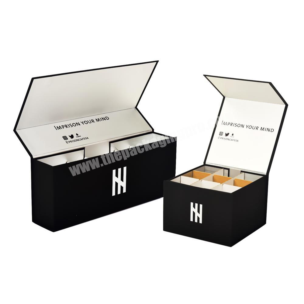 Custom Luxury Foldable Magnetic Black Paper Cardboard Gift Box