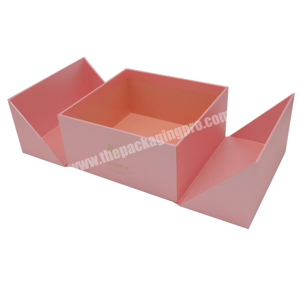 Custom Luxury Magnetic 2 Two Double Door Gift Packaging Box With Logo