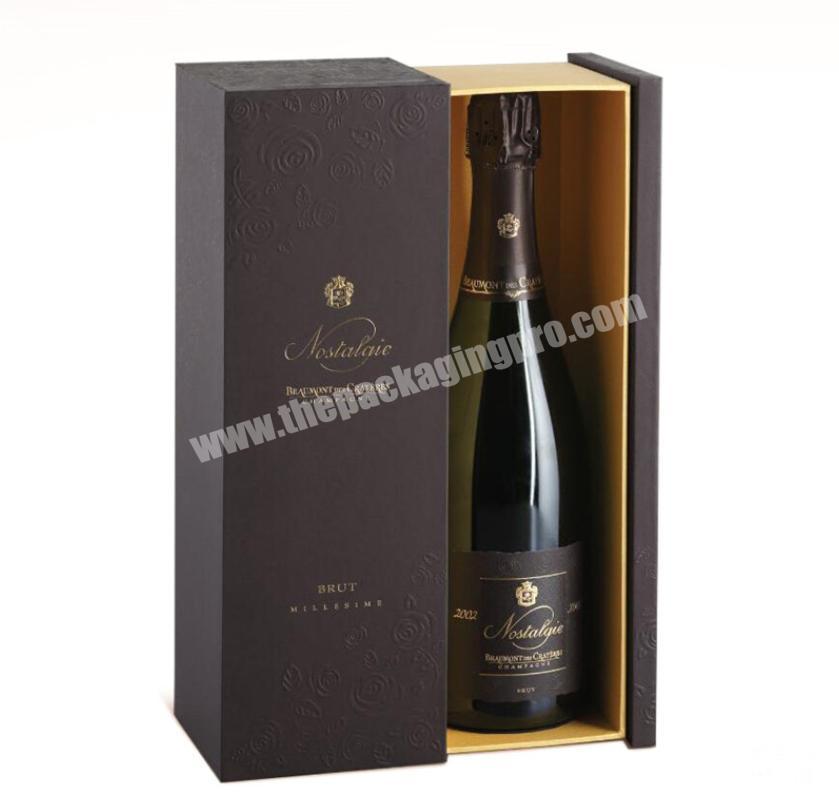 Custom Luxury Packing Gift Champagne Wine Alcohol Gift Boxes