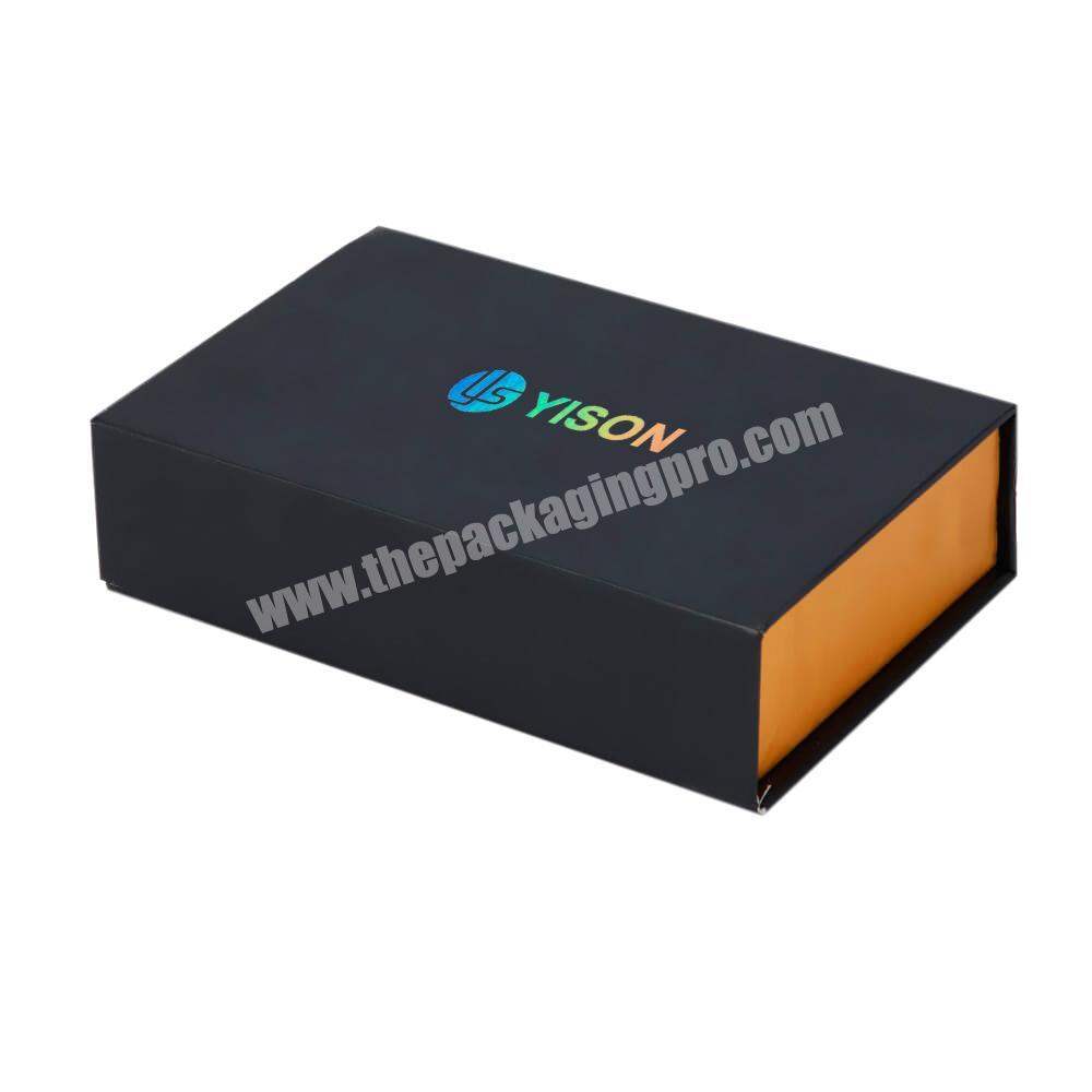 Custom Luxury Paper Black Gift Packaging Magnetbox cajas de empaque Fli  Rose Gold Magnet Magnetic Box With Logo