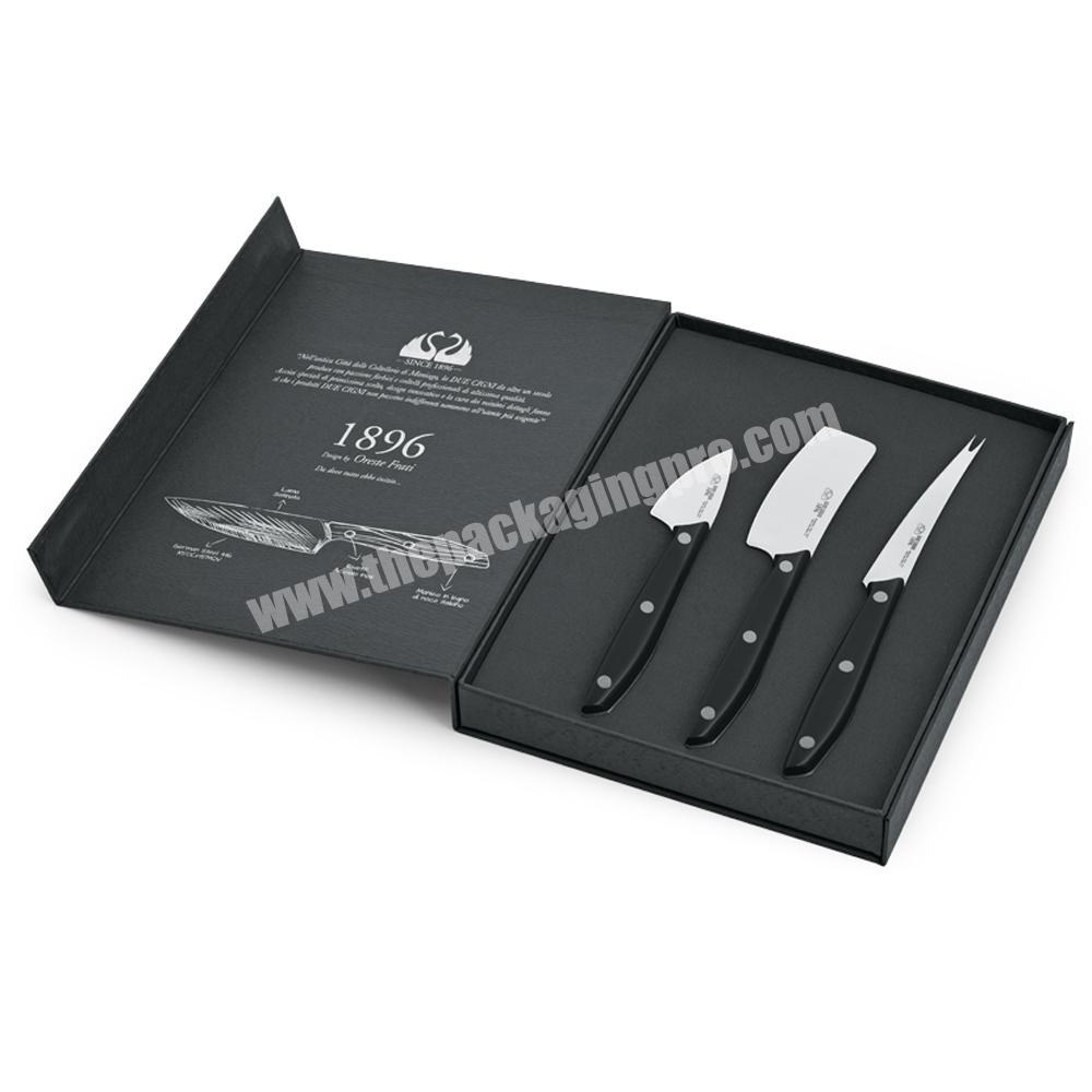 Custom Luxury Paper Empty Chef Knife Box Cuttlery Set Packaging Cardboard Knife Gift Boxes