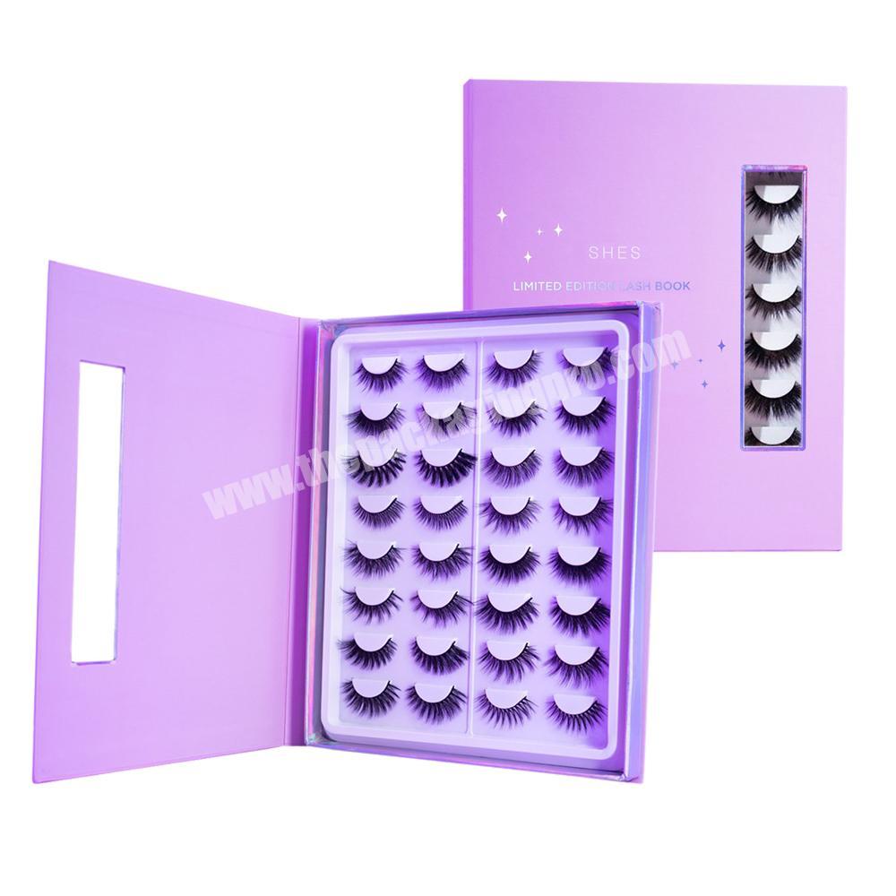 Custom Luxury Private Label Empty Paper Cardboard Holographic Wimpern Eyelashes Box False Eyelash Packaging Box