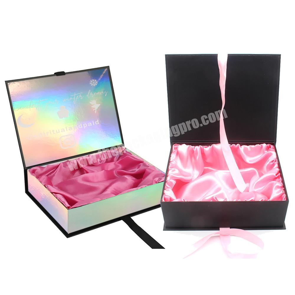 Custom luxury gift box packaging lined with silk,Custom packaging paper  bridesmaid gift box with lid and base ---C0858
