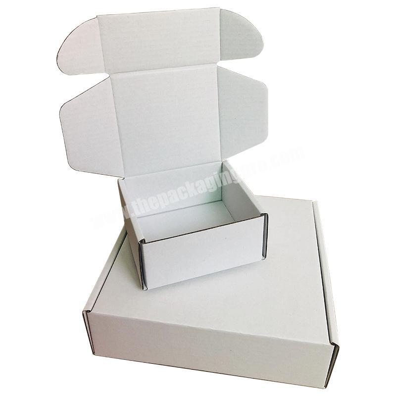Custom Luxury White Currogated Apparel Packaging Boxes Plain Shipping Poly Thin Recyclable Big Mailer Box Gift Packaging 500pcs