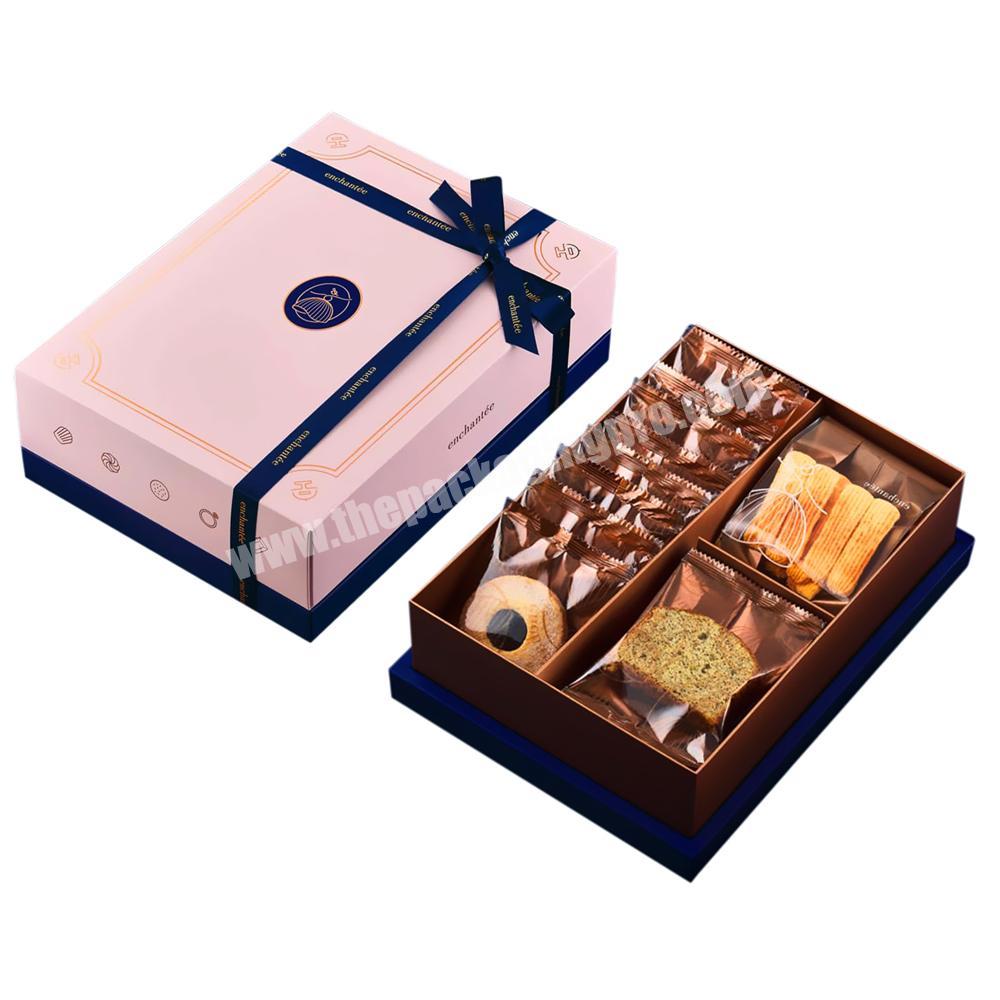 Custom Luxury cajas de galletas Pink Holiday Cookie Cardboard Box Cookies Box Packaging