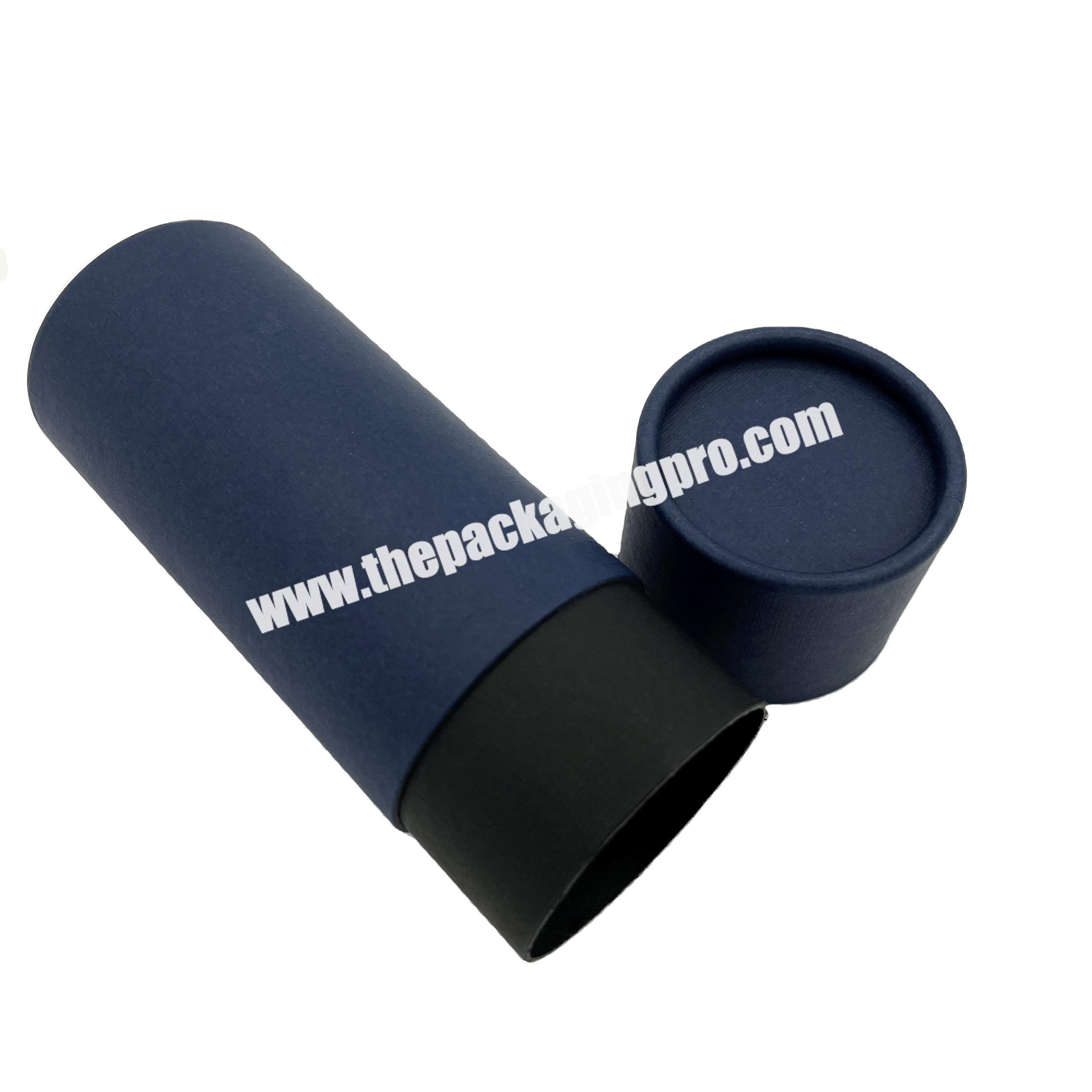Custom printed paper tube for perfume paper cylinder tube box black paper tube packaging logo print round box
