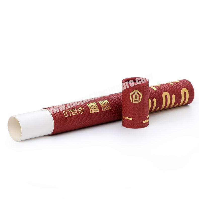 Custom Made Print Gift Packaging With Exquisite Red Pattern Paper Tube