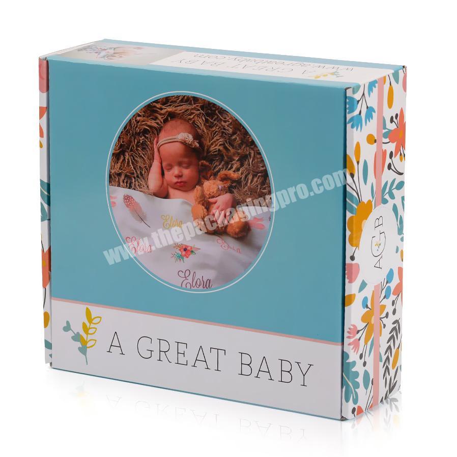 Custom Newborn Baby Products Giftset Packaging Boxes With Logo