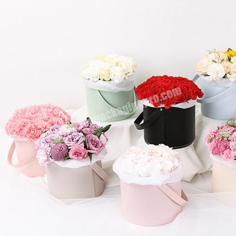 Custom Paper flower box round cardboard flower box for rose flower packaging