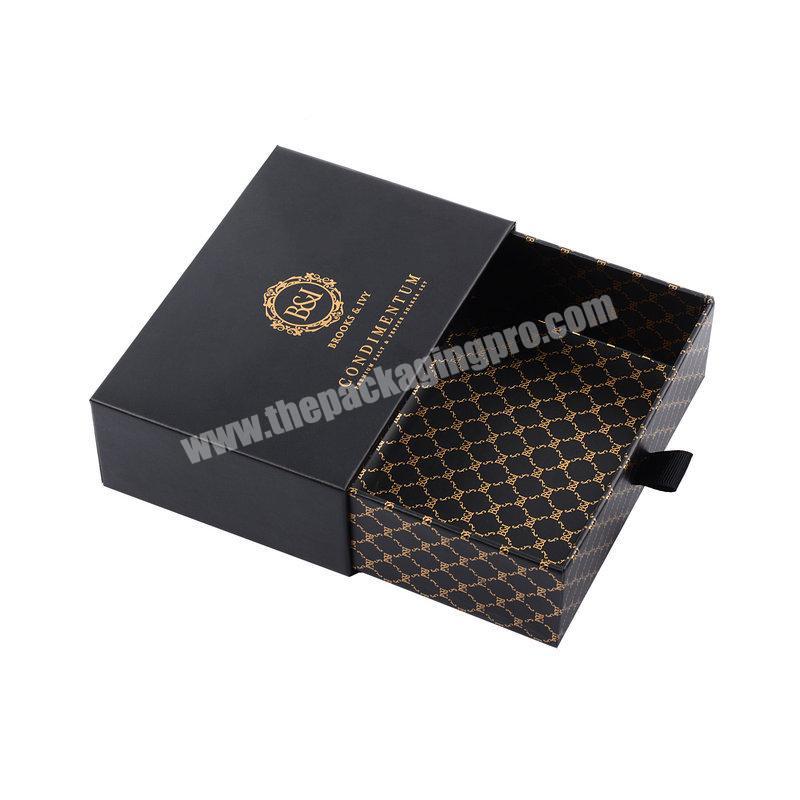 Custom Printed Boxes Dark Green Sliding Flower Garis Tandem Design Candy Jewelry And Pouch Slim Drawer Box