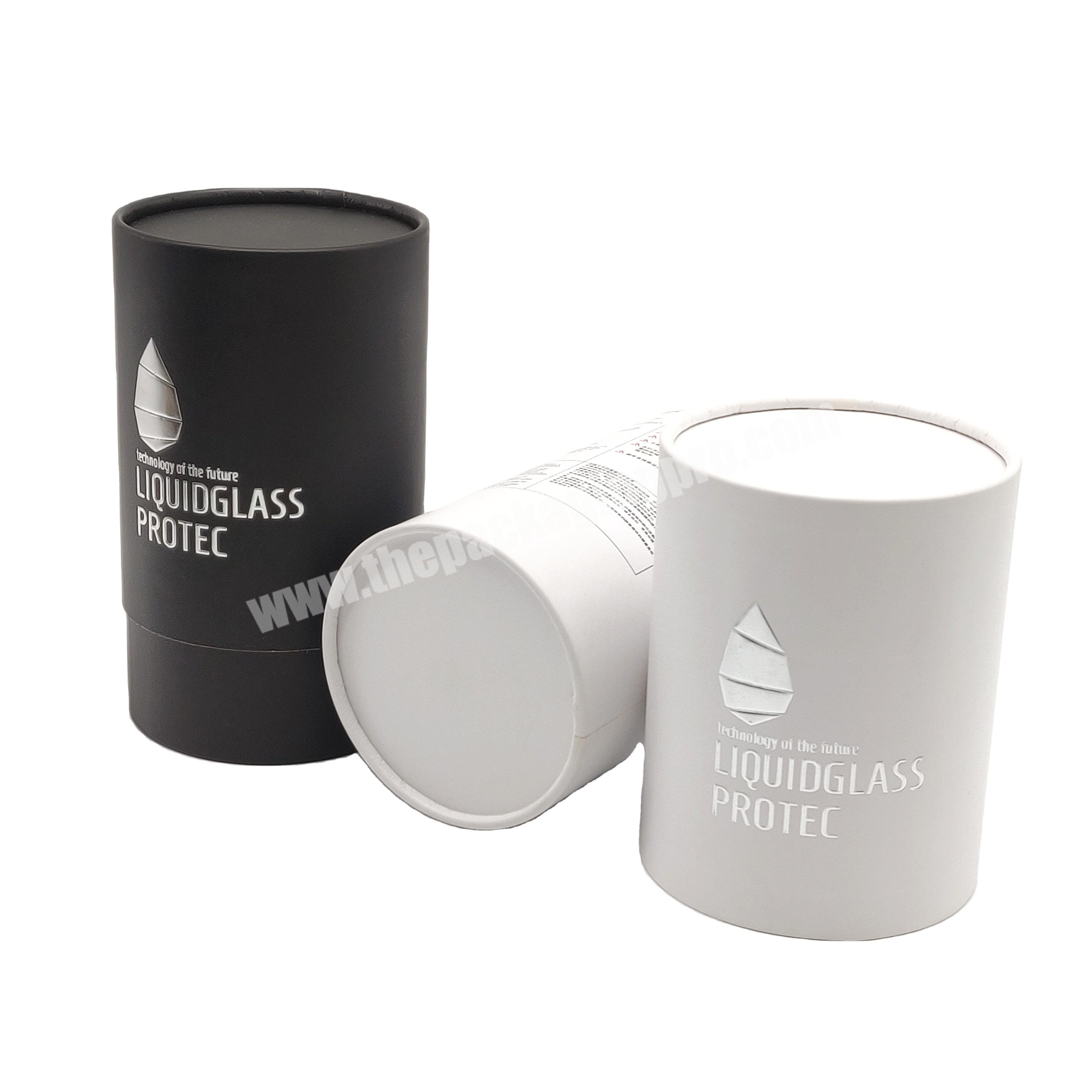 Custom made eco friendly paper tube packaging white cardboard round box for gift packaging