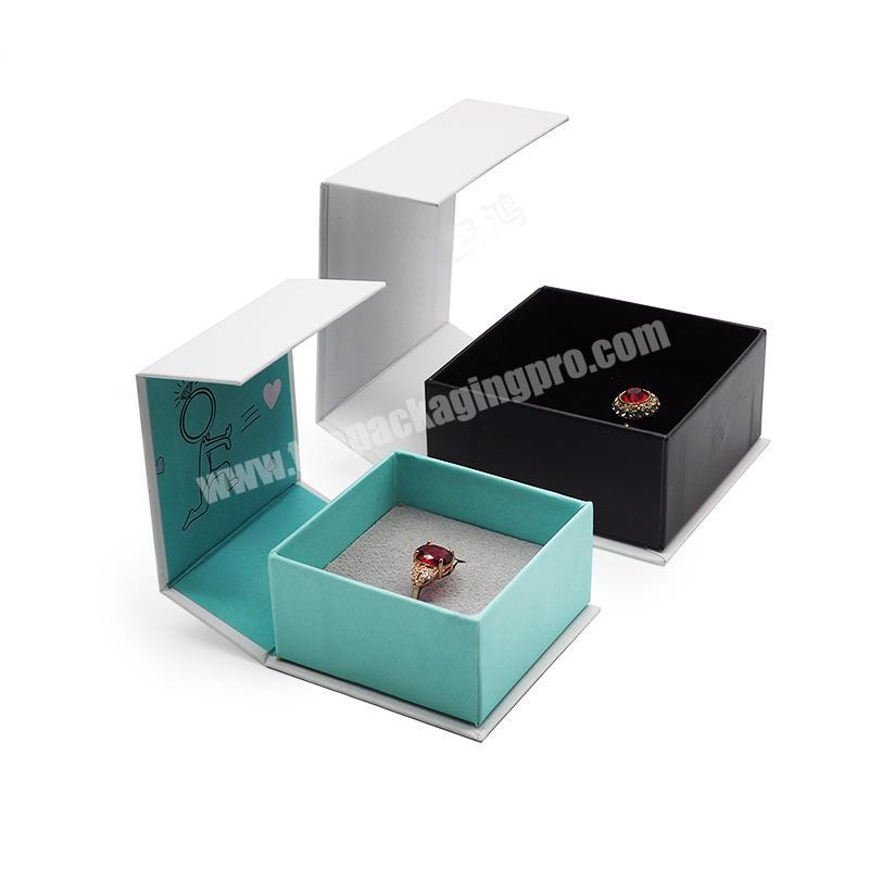 Custom Printing Best craft  luxury Jewellery Packaging white Paper Ring Box gift box