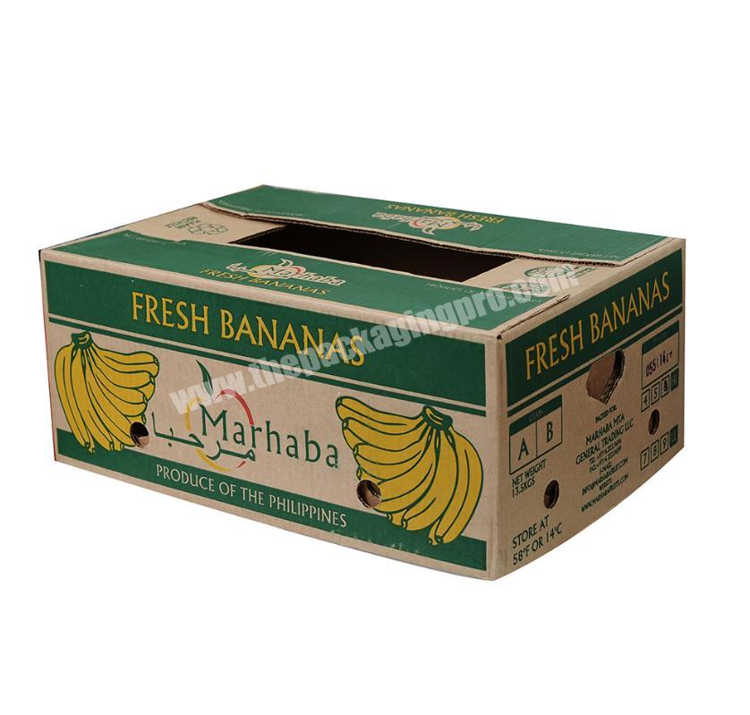 Custom Printing Cardboard Banana Fruit Packing Box Carton