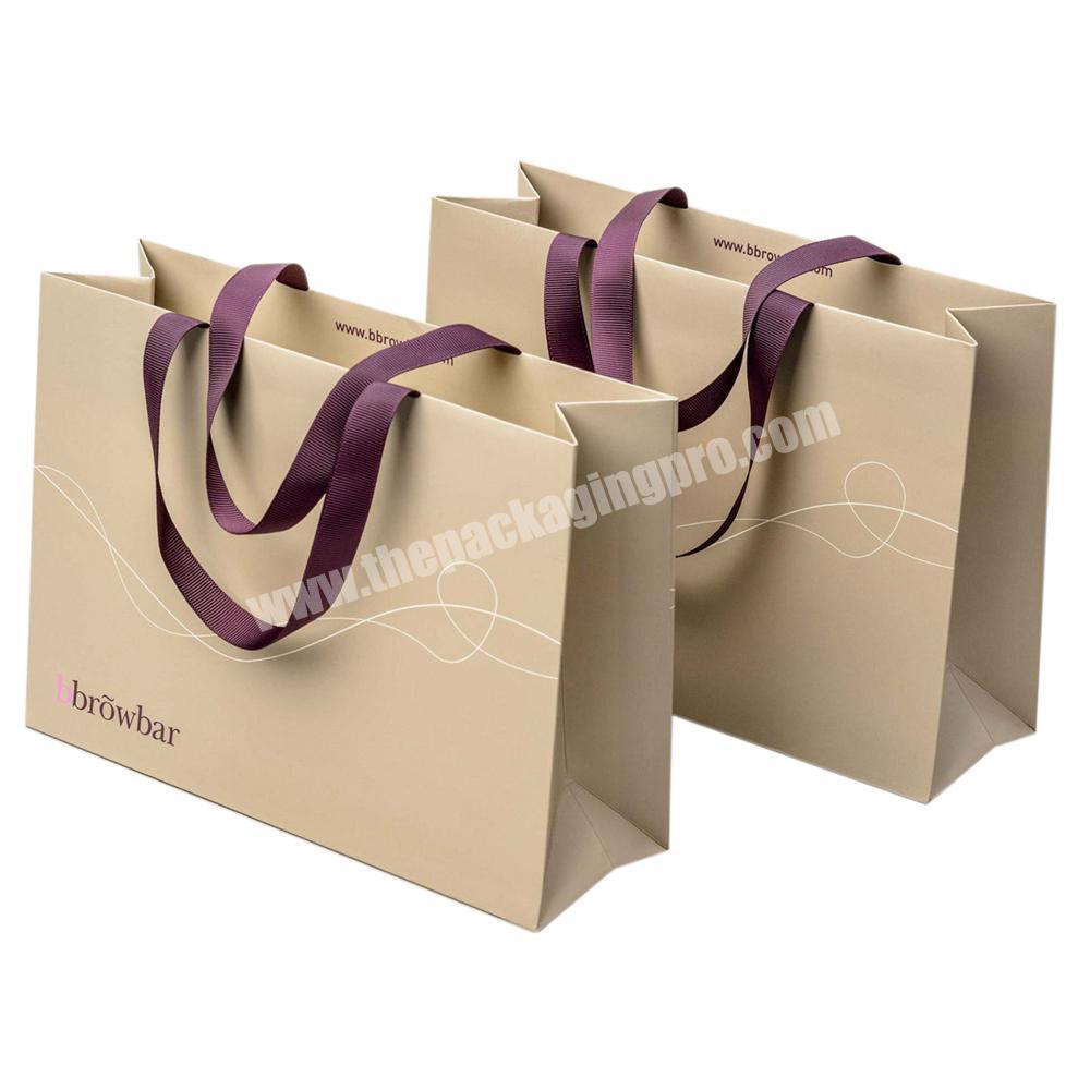 Custom Products Boutique Carrier Bags Bolsas Packaging Bag Foldable Reusable Paperbag Paper Shopping Bag With Logo