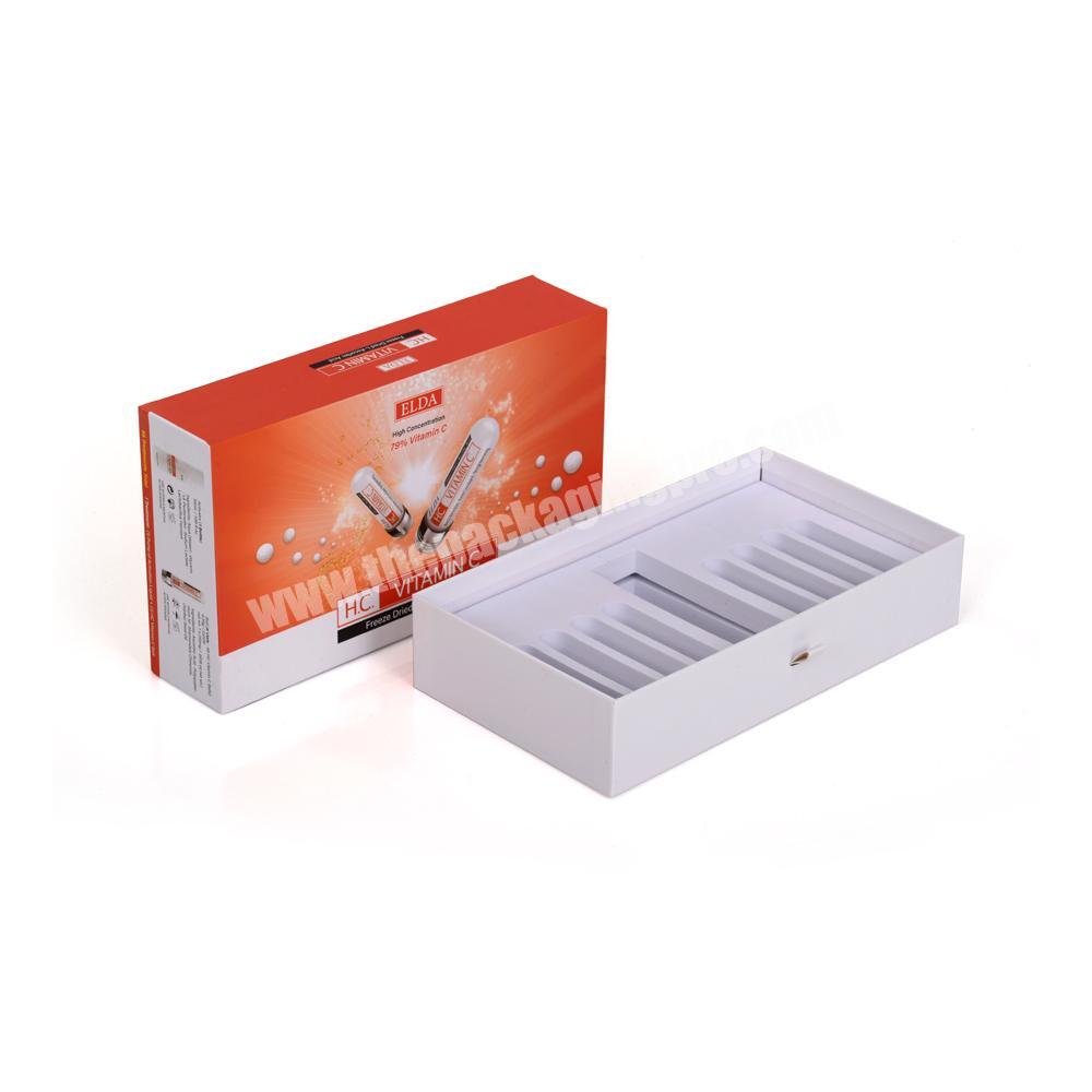 Custom Rigid Paper Flat Box Packaging Vitamins Packaging Box