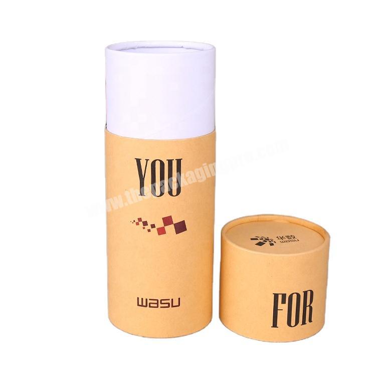 Custom Size Made Cosmetic Strong Kraft Cardboard Box Paper Tube With Lid Packaging