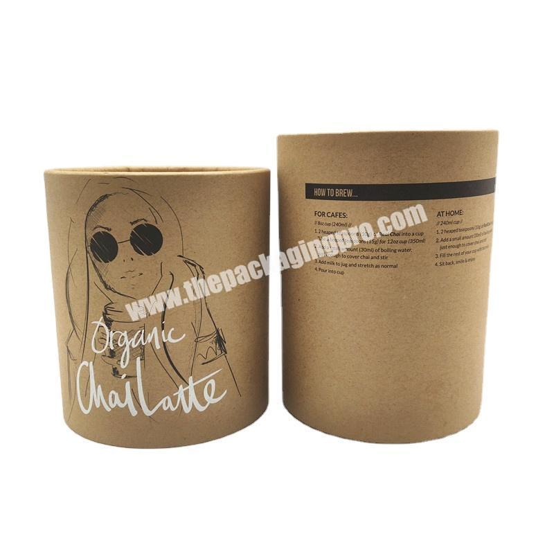 Kraft paper tube round packaging eco friendly cardboard paper tube packaging with customized design
