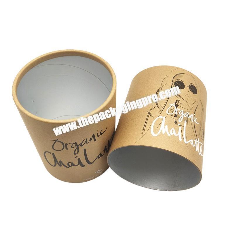 Food grade small kraft paper cookie boxes with aluminum foil paper round shaped paper candy box cardboard luxury chocolate box