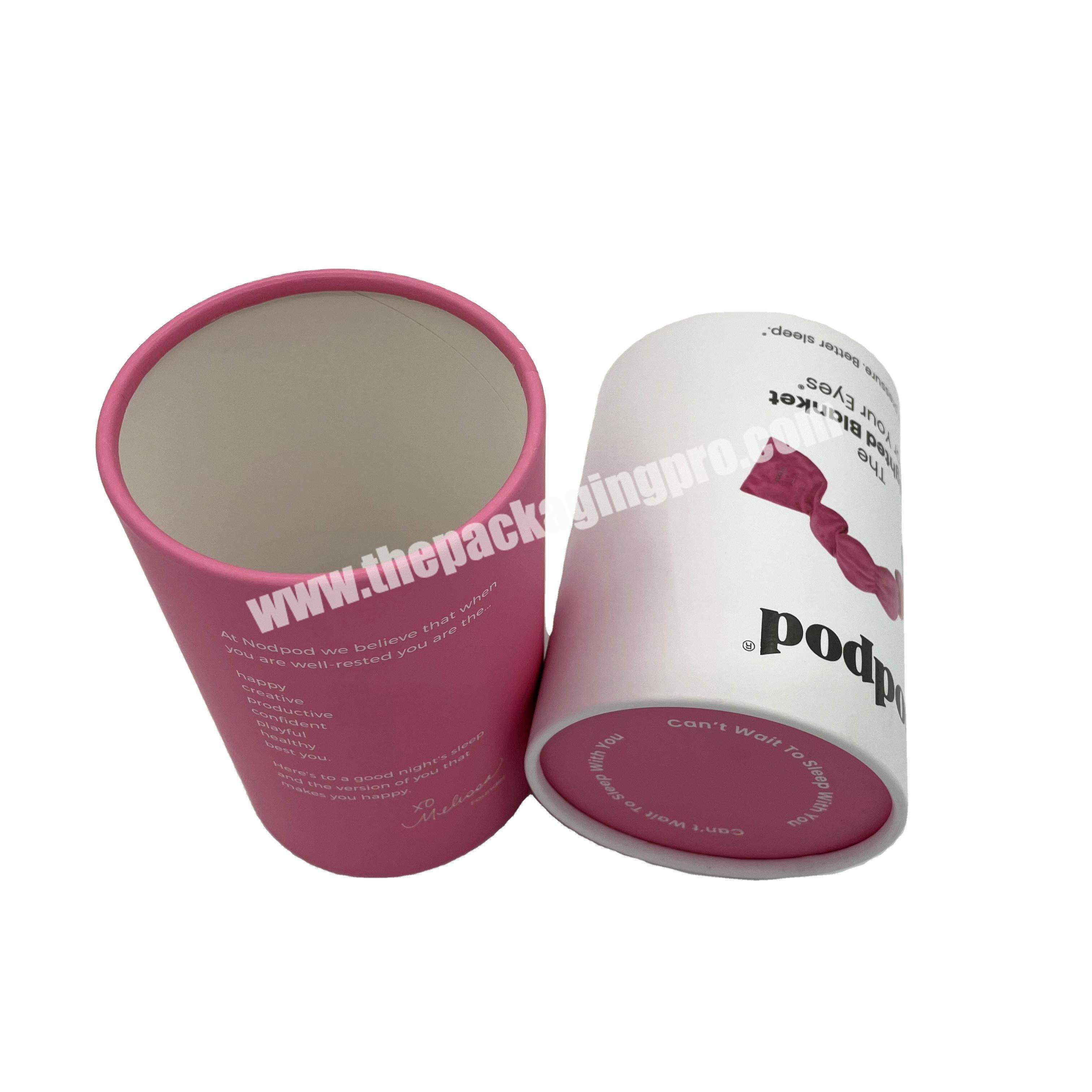 Paper Tube Box Roll Edge Cylinder Round Container Custom-made Recyclable Cardboard Cosmetics Packaging Round Kraft Box