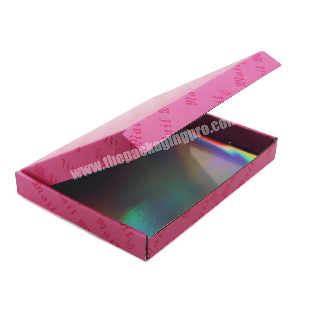 Custom Small 3D Holographic Packaging Shipping Pink Mailer Boxes Guangzhou  Yison Printing Co.,Ltd