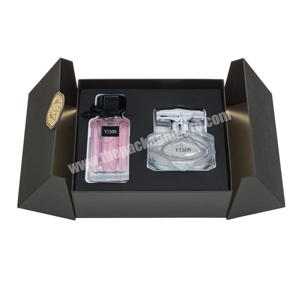 Custom Two Double Door Perfume Display Perfume Box Packaging And Printing