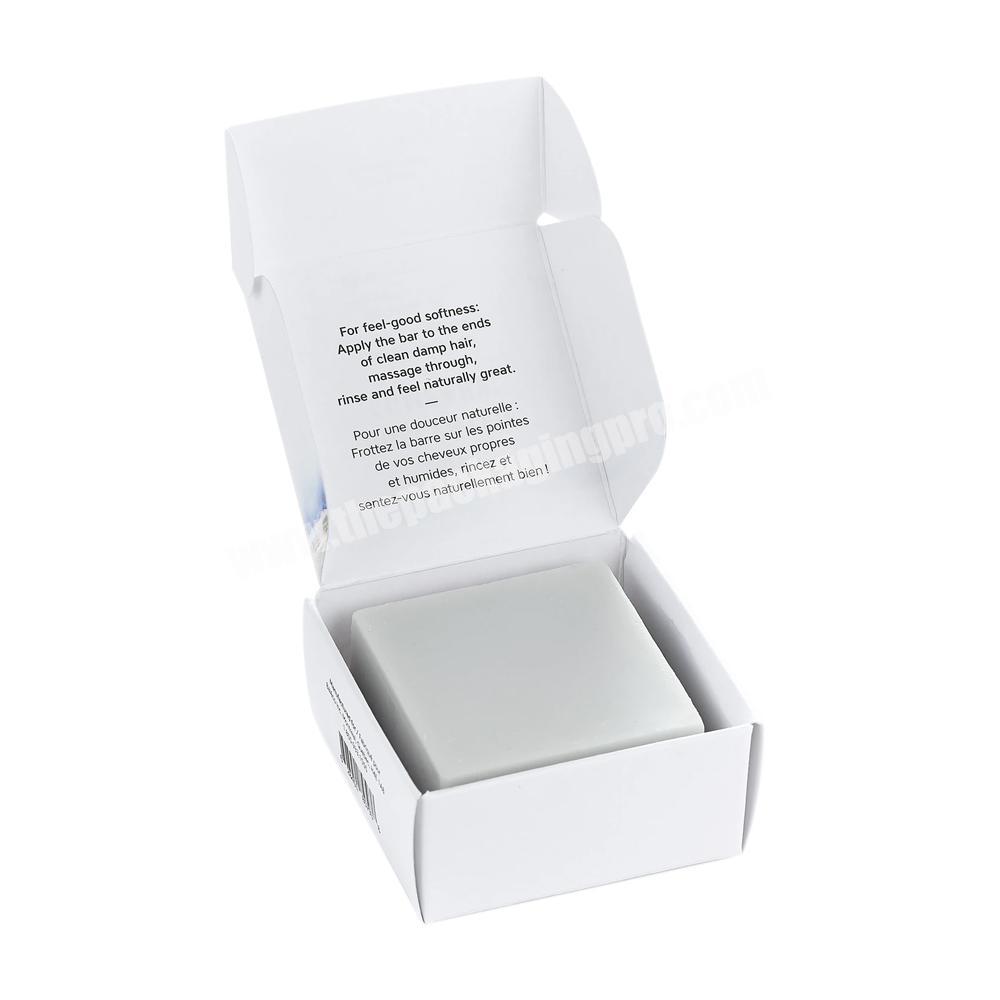 Custom White Biodegradable Soap Box Printing Design
