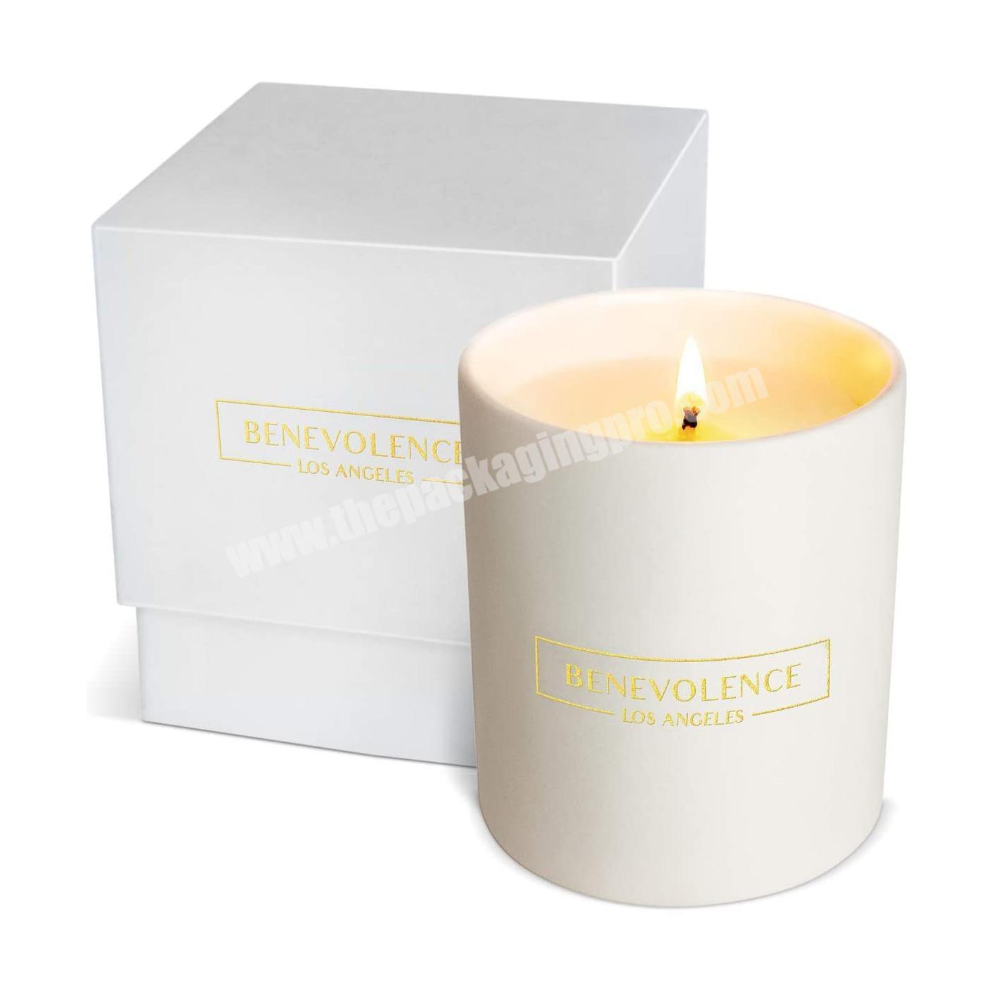 Custom White Color Cardboard Box Printing Candle Gifts Packaging Boxes with Logo
