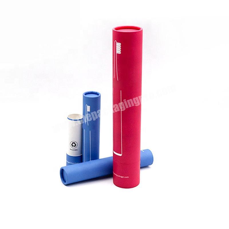 Custom biodegradable paper tube packaging for toothbrush