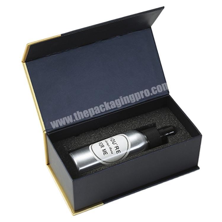 Custom black  Luxury Wholesale Cardboard Packaging Gift boxes with lid Luxury Magnetic Packaging Box for Perfume