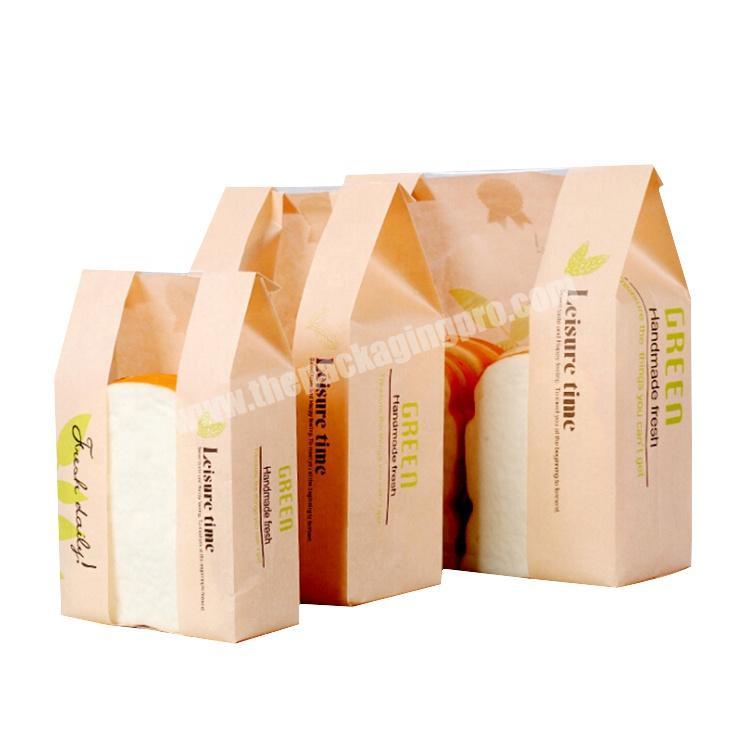 Custom cheap food packaging kraft paper bags with windows