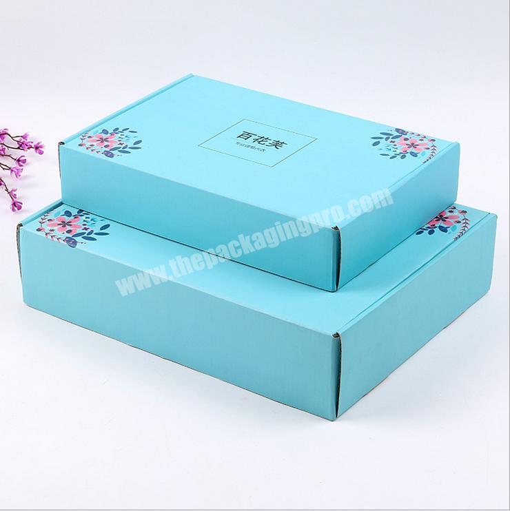 Custom corrugated box printed paper cloth shoe corrugated carton packaging cardboard shipping boxes