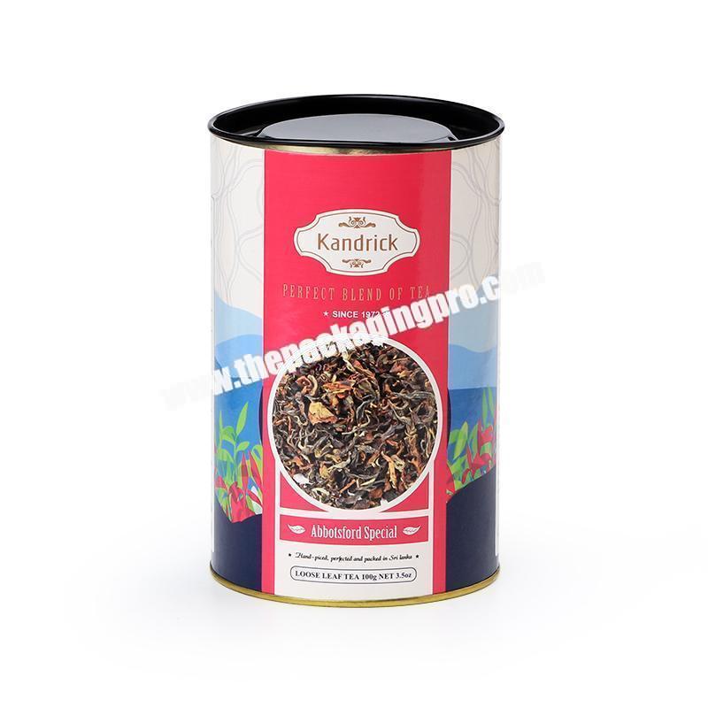 Superior quality tea / coffee packaging cylinder box food grade coffee cardboard tube packaging