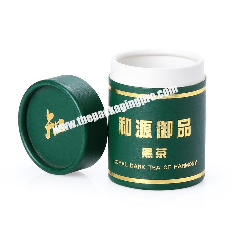 Recycled Material Biodegradable Tea Coffee Bean Packing Custom Printing Cardboard Cylinder Paper Packaging Box For Food