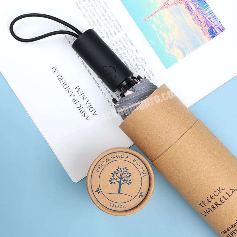 Custom design mini eco friendly paper container for gift paper tube for Umbrella