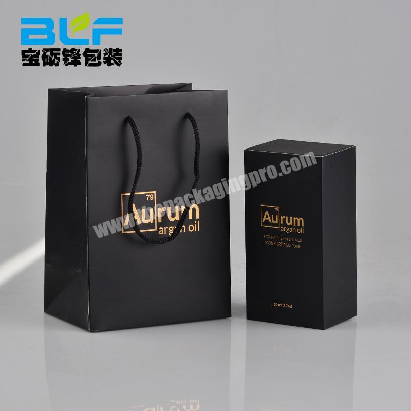 Custom design shopping paper bags for perfume
