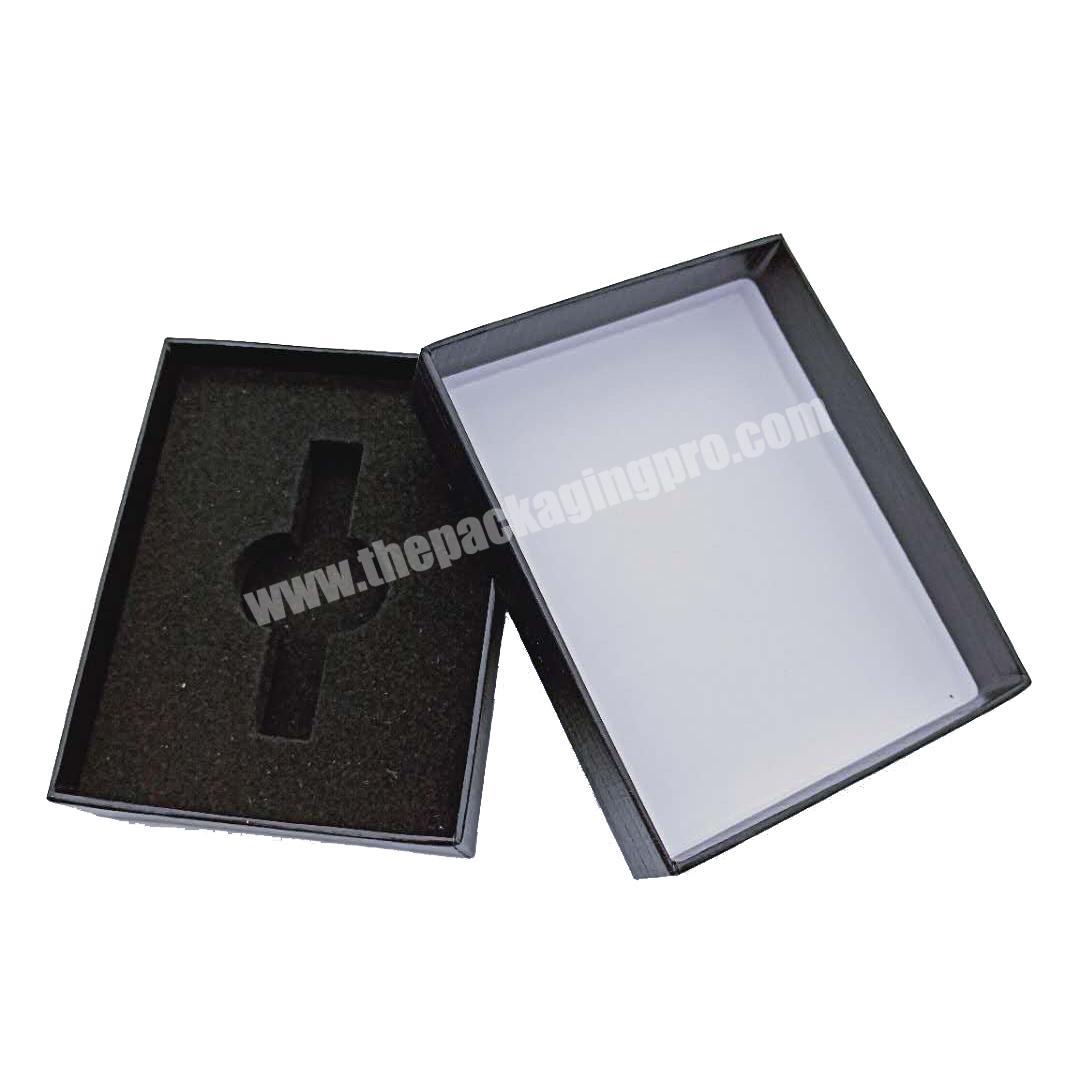 Custom electronics box packaging electronic black