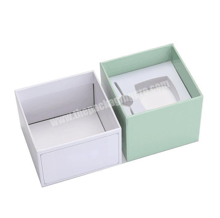 Custom electronics full printing paperboard white products packing box with inserts
