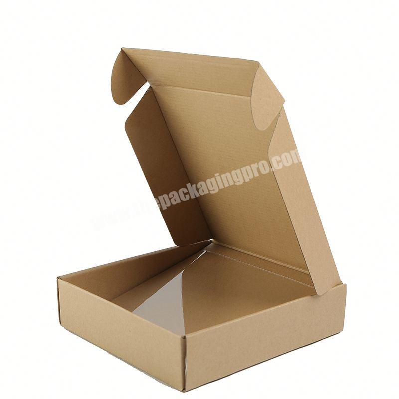 Custom fast food packaging box Kraft corrugated paper take away box with handle