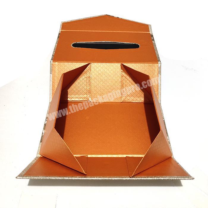 Custom flower design foldable luxury rigid magnetic flap closure 1200gsm cardboard gift tissue paper and cloth packaging box