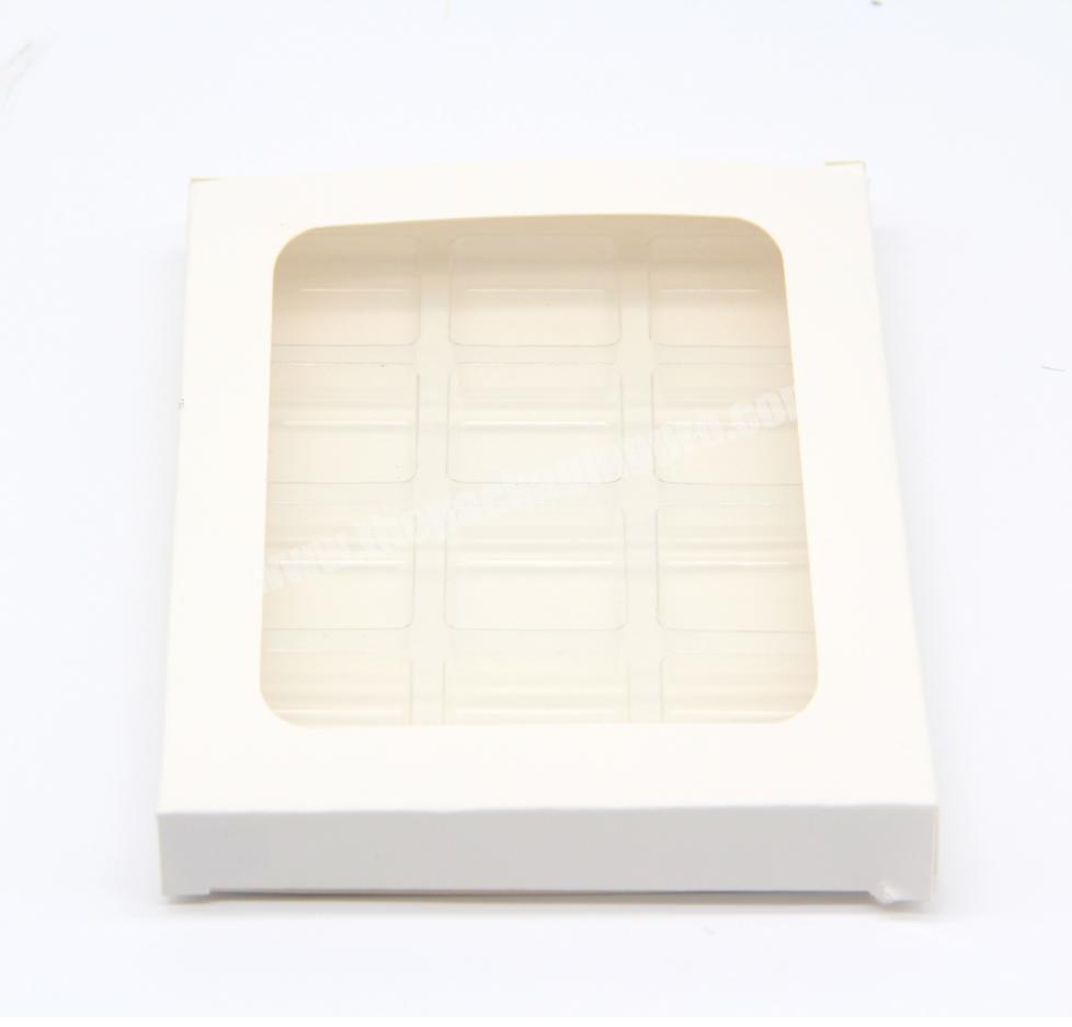 Custom folding kraft paper drawer paper box packaging sets with PVC grid and window