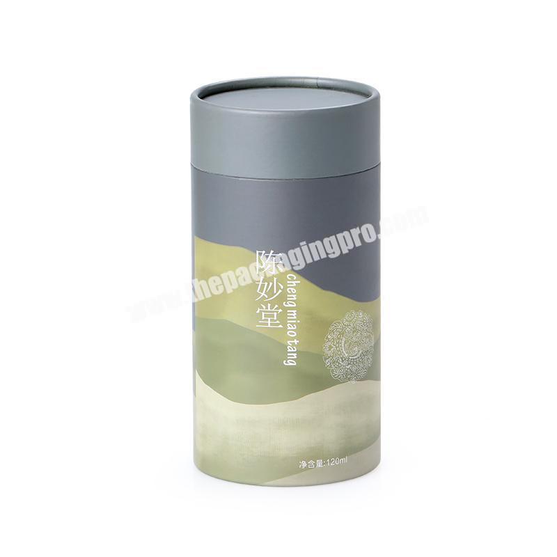 Biodegradable Recycled Carboard Printing Cylinder Package  Tea Paper Jar Tube Packaging For Food Grade