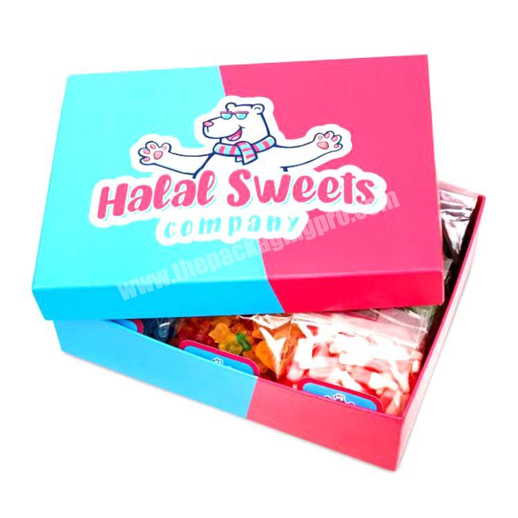 Custom logo Printing wholesale Large wedding party candy box Eid Mubarak Sweet packaging Box with inserts