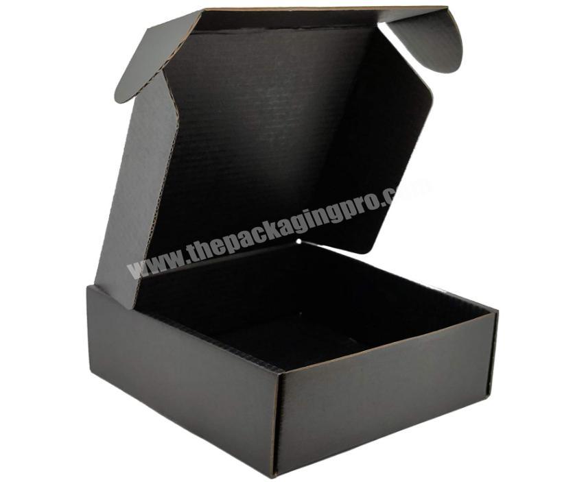 Custom logo Size Black Corrugated Cardboard Box for gift