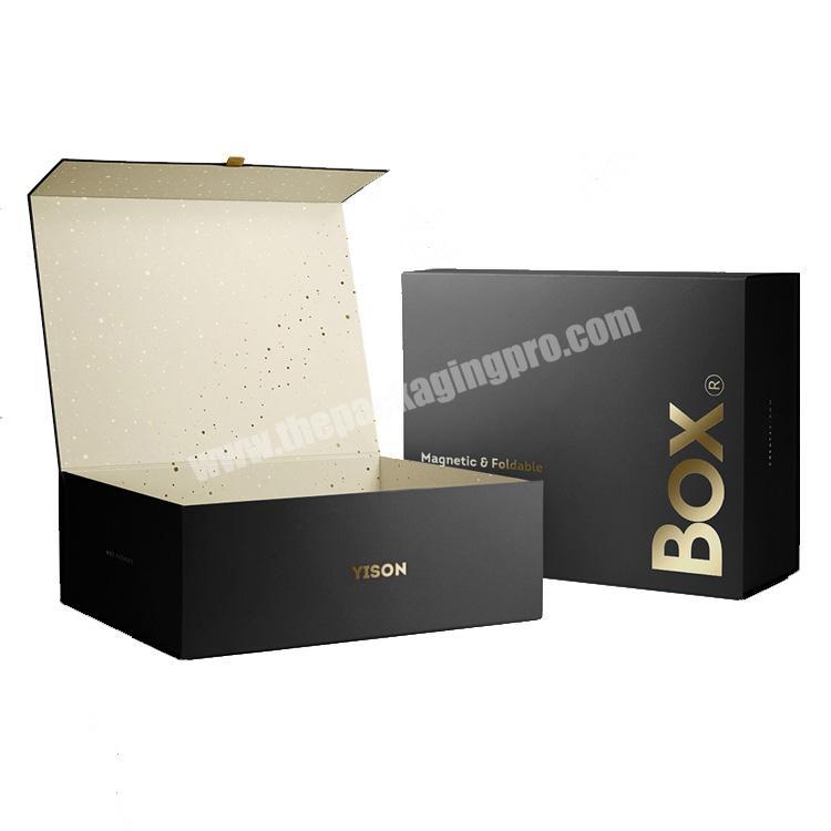 Custom logo caixa de presente Book Shaped folding box Luxury clamshell extra large gift box magnetic lid