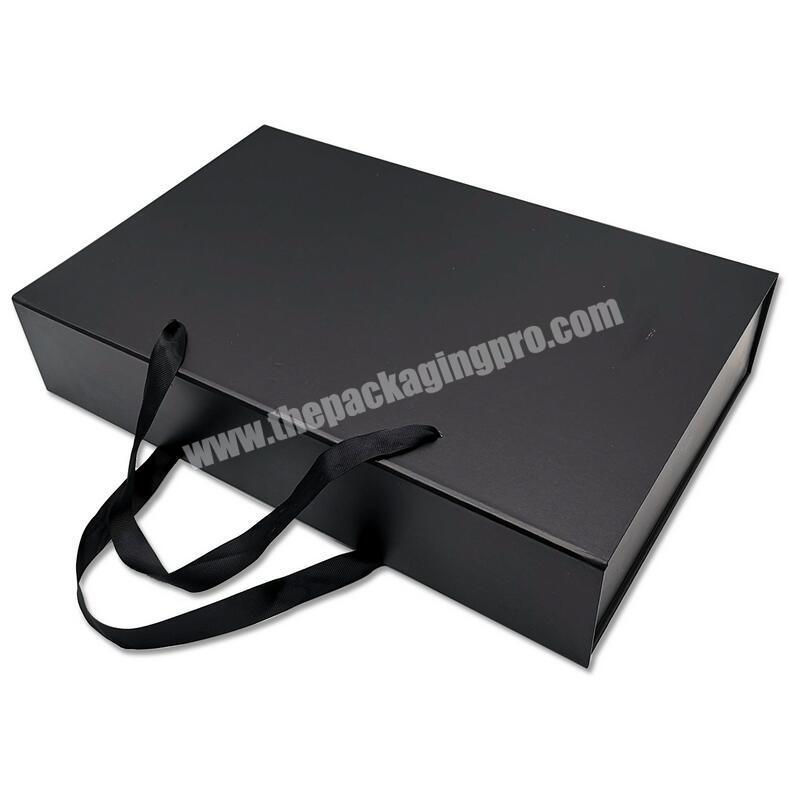 Custom logo collapsible magnetic cardboard box folding rigid paper foldable gift box