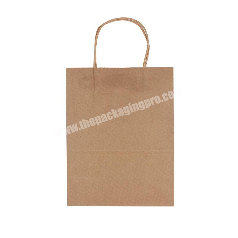 Custom logo high quality kraft paper bag carrier bag packaging  food clothing kraft paper bag
