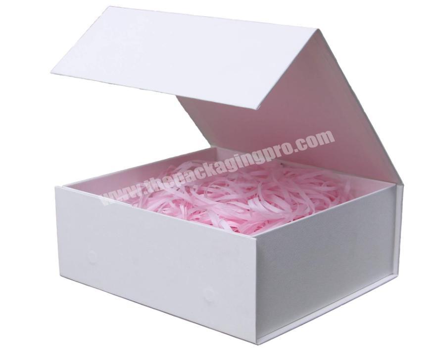Custom logo kraft paper box magnetic jewelry box White Gift Boxes with Magnetic Closure