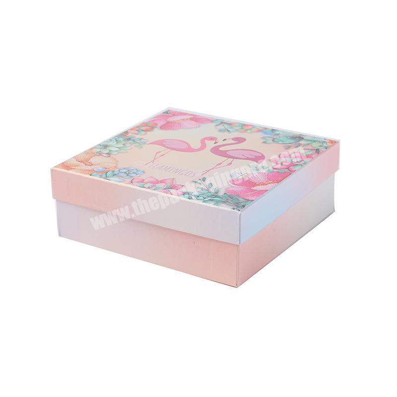 Custom logo luxury Pink jewelry packaging box with EVA insert paper box hard cover gift box