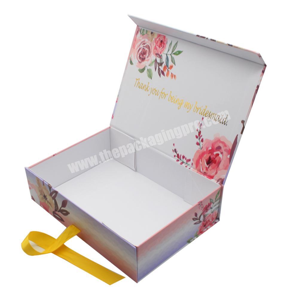 Custom logo magnetic mailer box wedding thank you gifts packing paper box